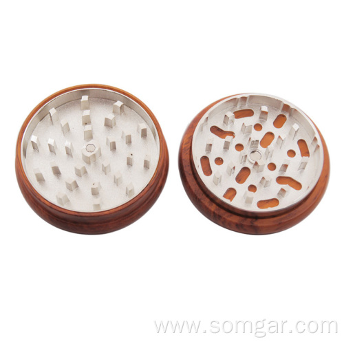 GP076449 55mm wooden tobacco herb smoke Grinder